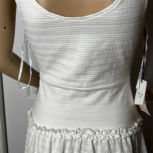 ALI&JAY white halter dress,frill,cut out,fit&flare,flare Dress Up Buttercup, - Picture 10 of 16